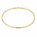 Brazalete fino de acero inoxidable con diseño minimalista y acabado brillante COLOR DORADO