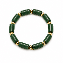 Pulsera elástica de diseño moderno con piezas cilíndricas  COLOR VERDE