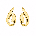 Pendientes de diseño elegante en forma de gota con acabado brillante y estilo minimalista moderno