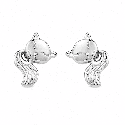 Pendientes con delicado diseño de gatito y acabado brillante premium