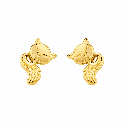 Pendientes con delicado diseño de gatito y acabado brillante premium