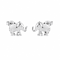 Pendientes con delicado diseño de elefante y acabado brillante premium