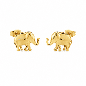 Pendientes con delicado diseño de elefante y acabado brillante premium