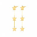 Pendientes colgantes con delicado diseño de estrellas y acabado brillante premium