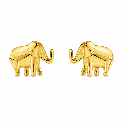 Pendientes con diseño moderno de elefante y acabado brillante premium.