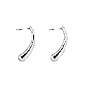 Pendientes con diseño curvo minimalista y acabado brillante premium