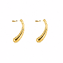 Pendientes con diseño curvo minimalista y acabado brillante premium