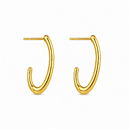 Pendientes tipo aro con diseño minimalista y estilizado