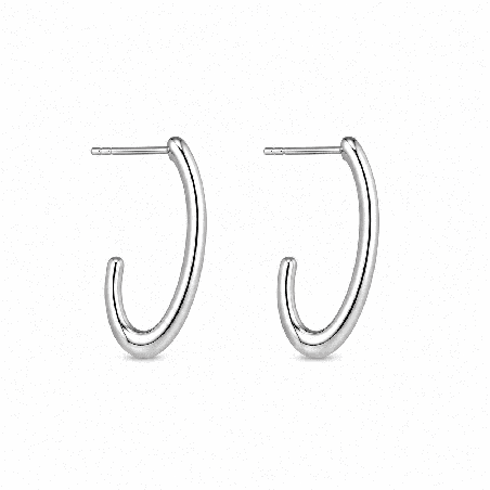 Pendientes tipo aro con diseño minimalista y estilizado