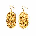Pendientes largos con diseño artístico de espirales entrelazadas y acabado brillante premium