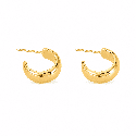 Pendientes tipo aro con diseño minimalista y acabado brillante premium