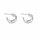 Pendientes tipo aro con diseño minimalista y acabado brillante premium