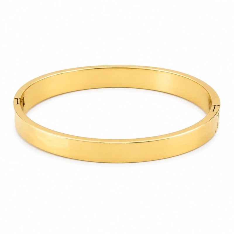 Pulsera rígida de diseño minimalista y acabado premium.