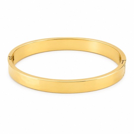 Pulsera rígida de diseño minimalista y acabado premium.