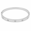 Pulsera rígida de diseño fino y elegante con delicados detalles efecto cristal incrustados.