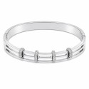 Pulsera rígida de diseño geométrico con delicados detalles de circonitas que aportan un brillo elegante y sofisticado.