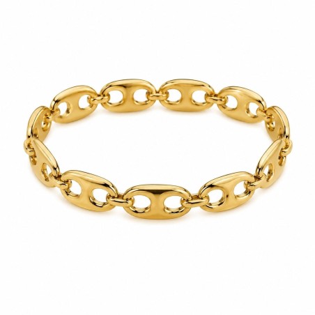 Pulsera de eslabones orgánicos con diseño elegante y contemporáneo que destaca por sus formas suaves y acabado brillante.