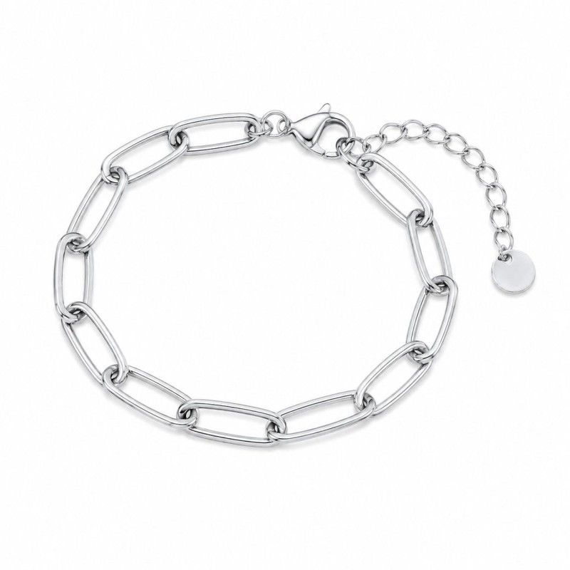 Pulsera de eslabones alargados con diseño moderno y elegante.