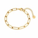 Pulsera de eslabones alargados con diseño moderno y elegante.