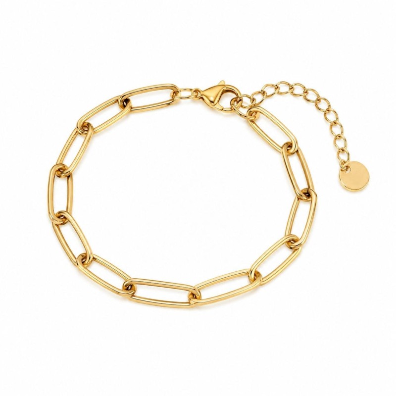 Pulsera de eslabones alargados con diseño moderno y elegante.