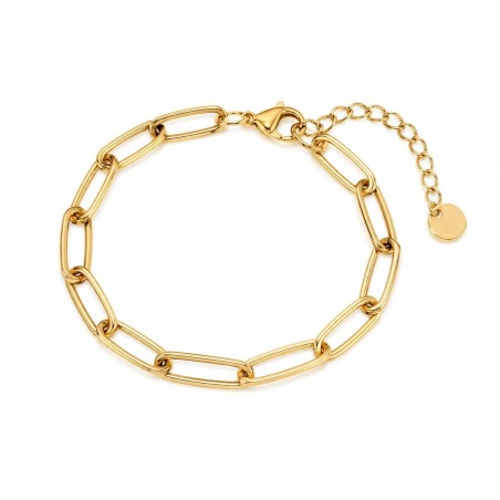 Pulsera de eslabones alargados con diseño moderno y elegante.