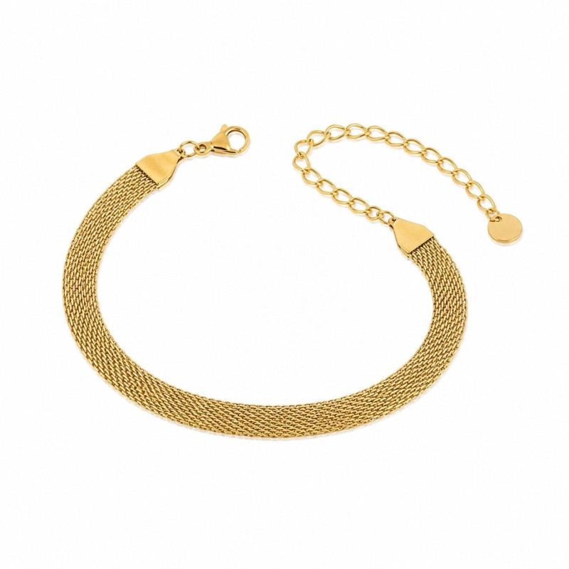 Pulsera de malla metálica con diseño minimalista y acabado elegante que aporta un toque sofisticado y moderno a cualquier look.