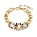 Pulsera de eslabones bold con acabado premium y detalles efecto cristal.