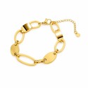 Pulsera de eslabones ovalados con acabado brillante premium y diseño moderno minimalista.