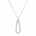 Collar de diseño elegante y minimalista con colgante en forma de lágrima adornado con delicadas circonitas brillantes.