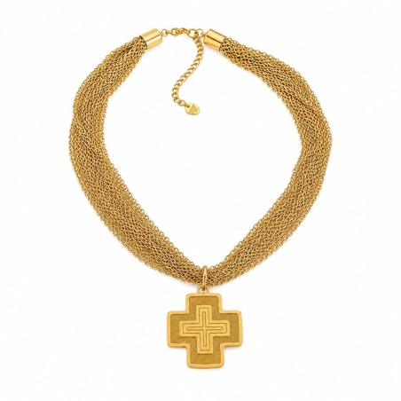 Collar de inspiración elegante y sofisticada compuesto por múltiples cadenas finas que aportan volumen y movimiento.