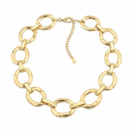 Collar de eslabones geométricos de gran tamaño que combina elegancia.