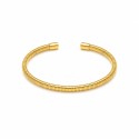 Brazalete de diseño minimalista con elegante detalle central en forma de nudo