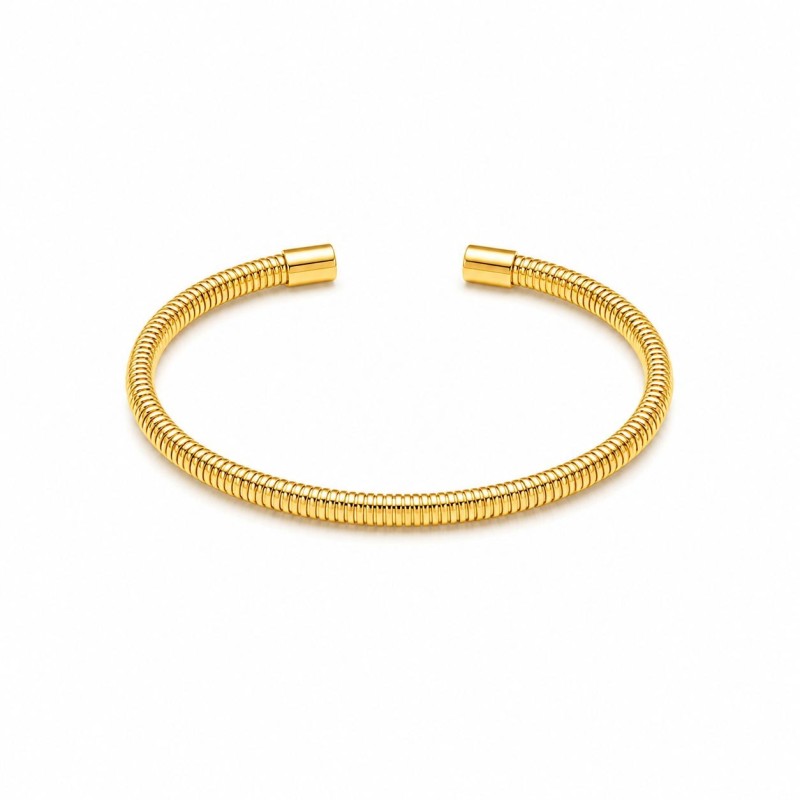 Brazalete de diseño minimalista con elegante detalle central en forma de nudo