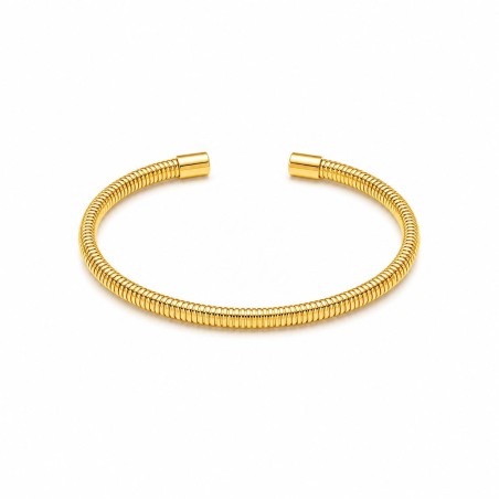Brazalete de diseño minimalista con elegante detalle central en forma de nudo