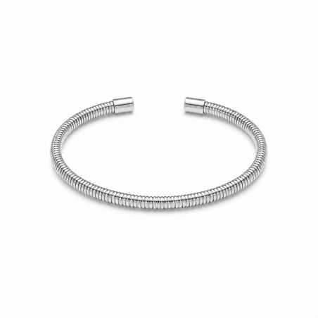 Brazalete de diseño minimalista con elegante detalle central en forma de nudo