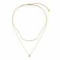 Collar de doble cadena con diseño minimalista y elegante que combina una delicada cadena tipo snake.