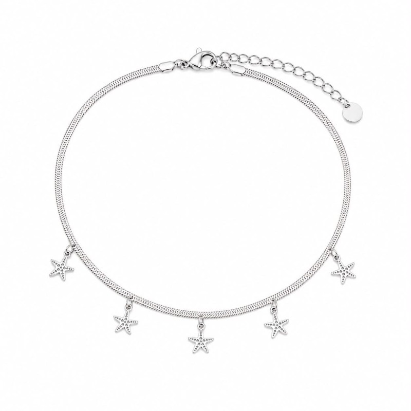 Una tobillera inspirada en la magia del océano, diseñada con una elegante cadena plana.