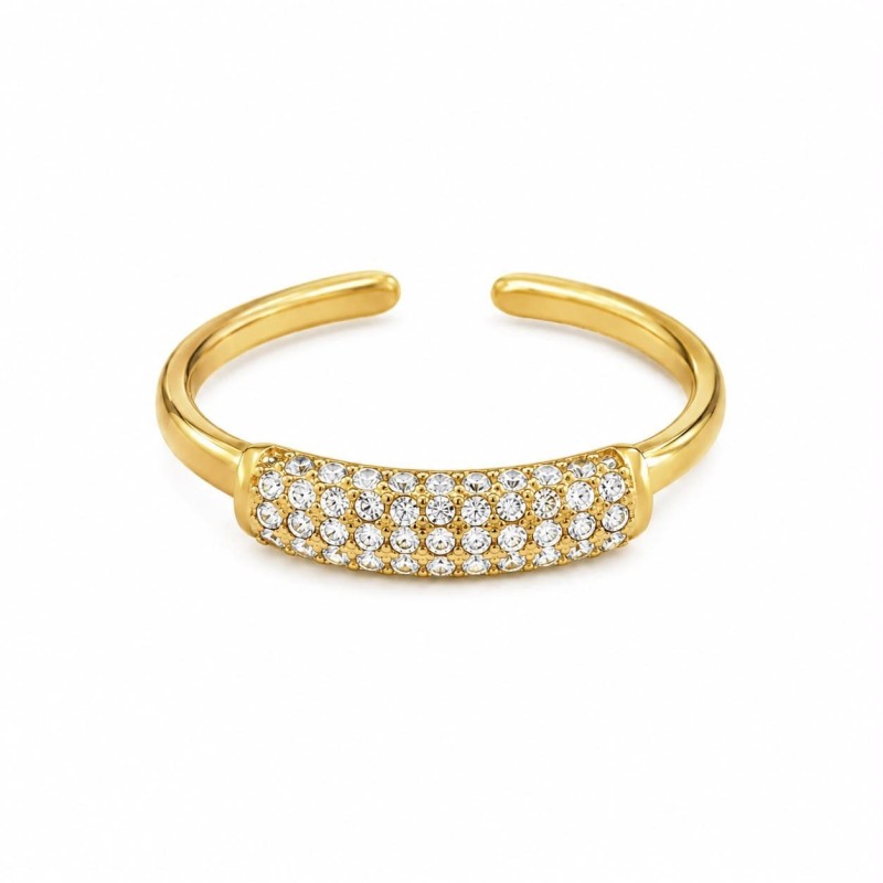 Anillo de diseño delicado y sofisticado que combina la elegancia atemporal del acero inoxidable.
