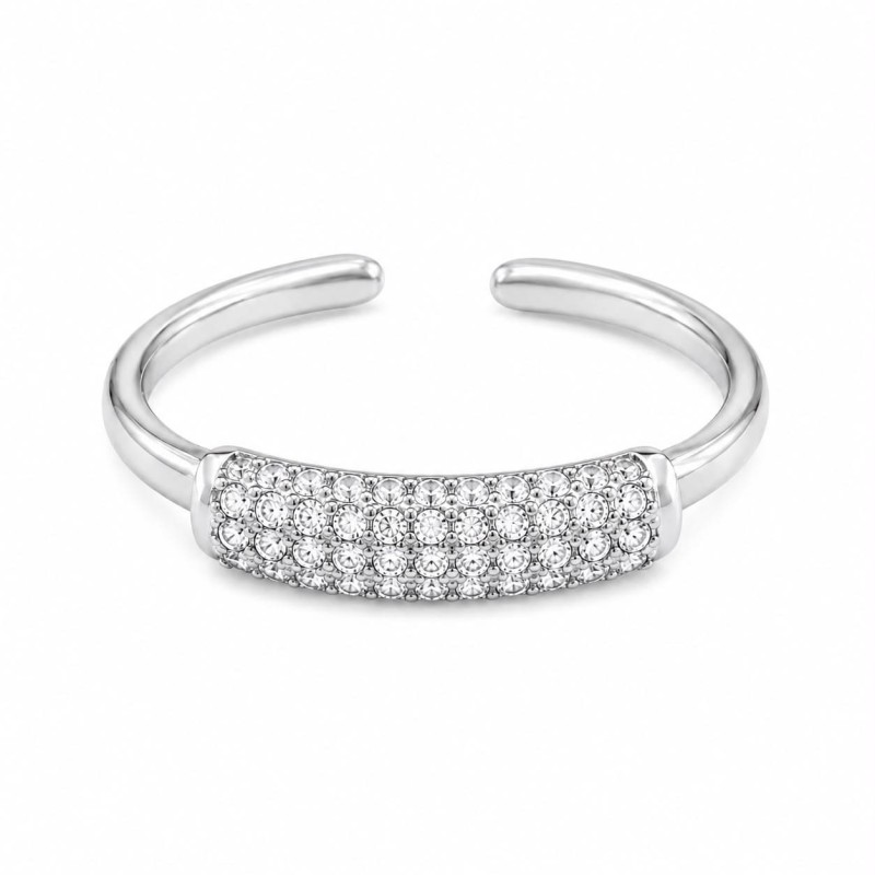 Anillo de diseño delicado y sofisticado que combina la elegancia atemporal del acero inoxidable.