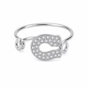 Anillo de diseño delicado y sofisticado que combina la elegancia de las líneas minimalistas con el brillo refinado.