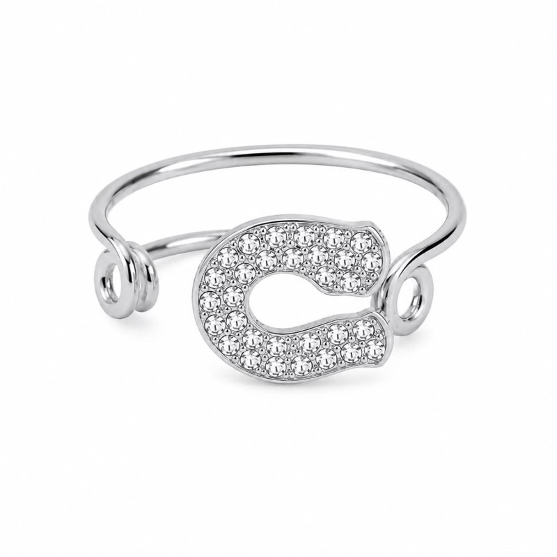 Anillo de diseño delicado y sofisticado que combina la elegancia de las líneas minimalistas con el brillo refinado.