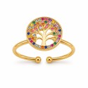 Anillo de diseño simbólico y sofisticado inspirado en el Árbol de la Vida y un emblema de crecimiento.