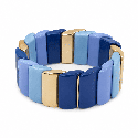Brazalete de diseño moderno y elegante con acabado brillante color azul