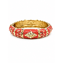 Añade un toque de sofisticación atemporal a tu look con este espectacular brazalete rígido color rojo